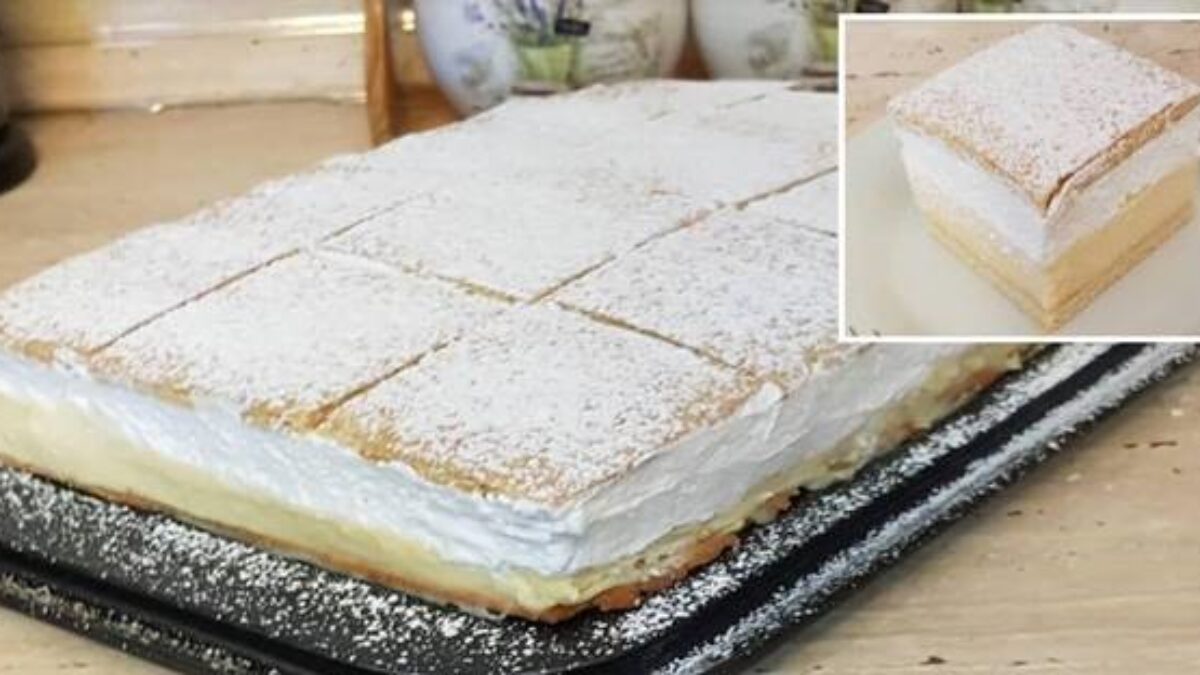 Oveľa lepší a ešte aj dokonca chutnejší ako z cukrárne: Šľahačkový zákusok s veľmi jemným, smotanovým krémom!
