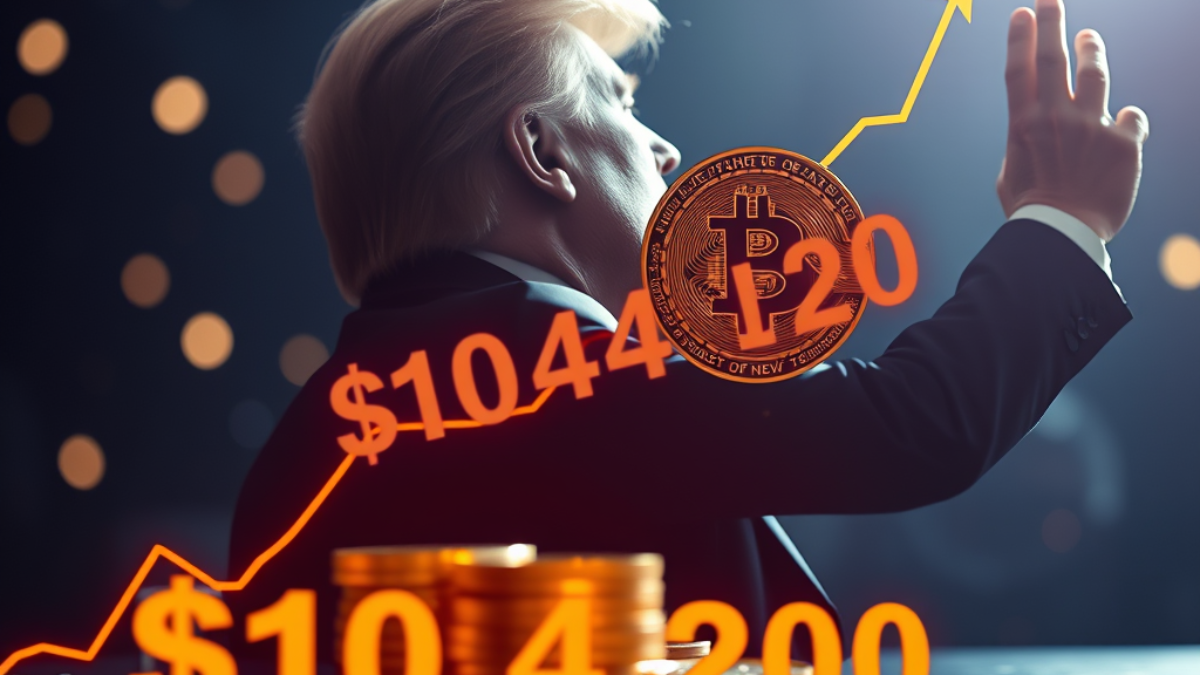 Bitcoin dosahuje 104 200 USD s Trumpom na obzore