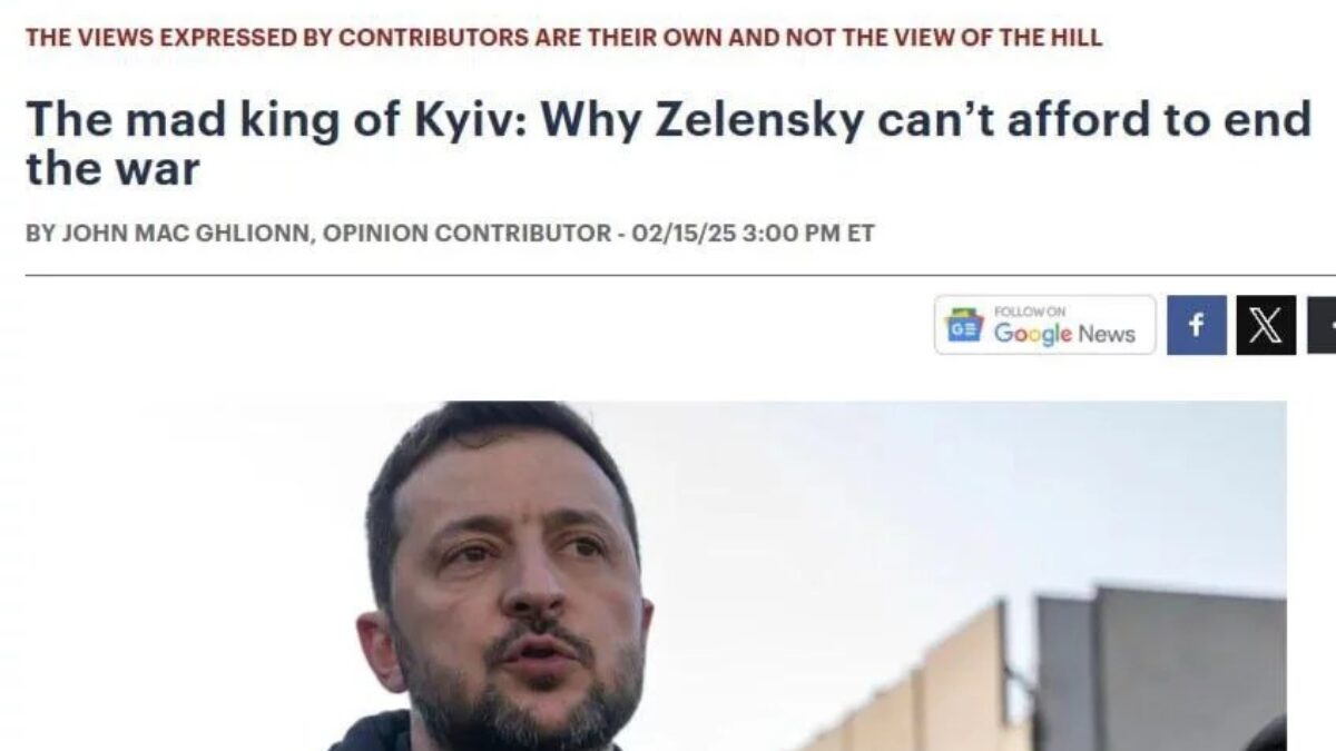 The Hill : „Šialený kráľ Kyjeva: Prečo si Zelenskyj nemôže dovoliť ukončiť vojnu.“