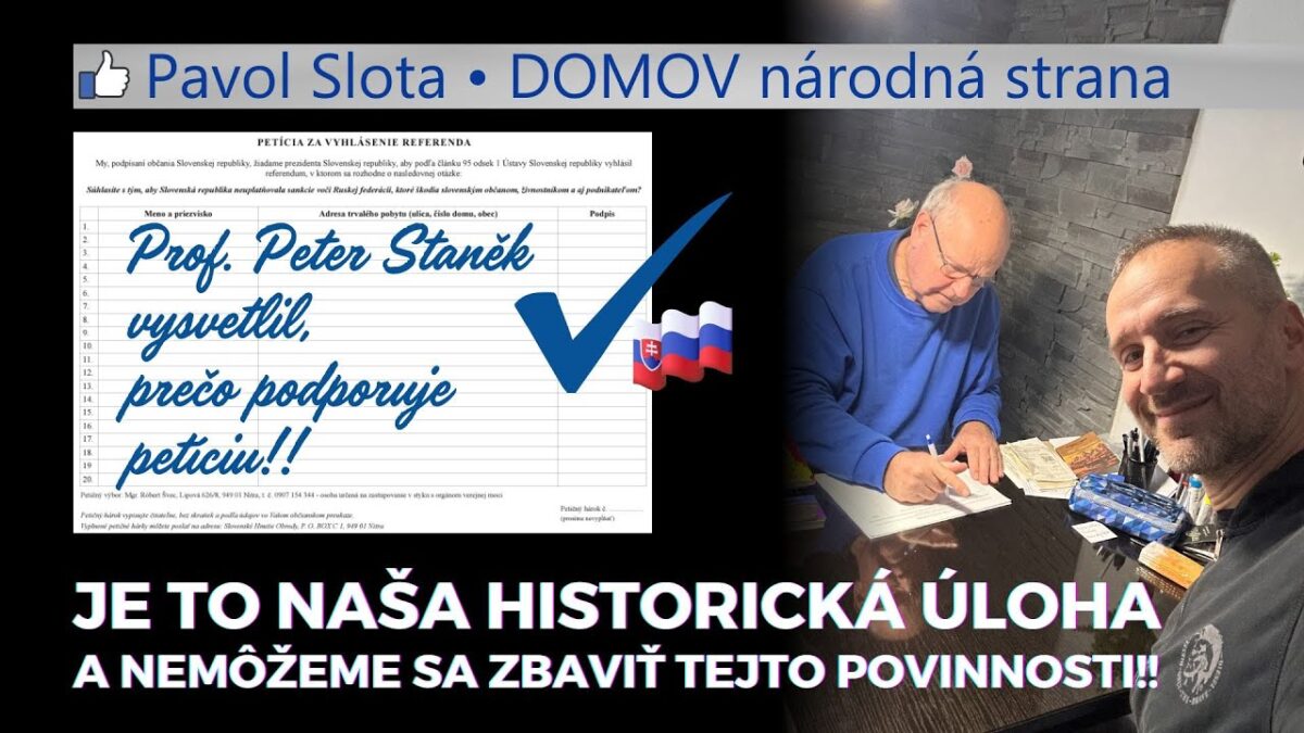 Prof. Ing. Peter Staněk, CSc. podporuje petíciu za neuplatňovanie protiruských sankcií