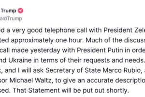 Trump v telefonickom rozhovore so Zelenským