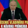 VLADIMIR PUTIN PRIJAL NÁVRH NA PRÍMERIE, MÁ ALE PODMIENKY | TVOTV