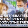 Nie doživotné renty, ale doživotné tresty