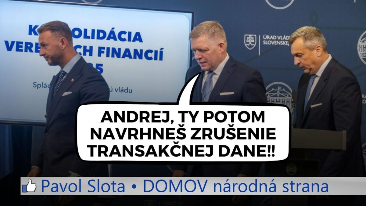 Koaličné divadlo s protivnou transakčnou daňou