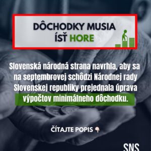 Slovenská národná strana navrhla, aby sa na septembrovej schôdzi Národnej rady S...
