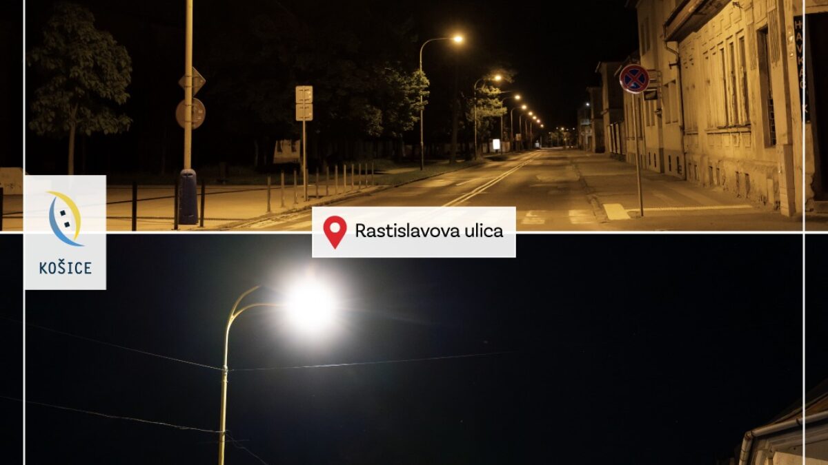 Mesto Košice: NOVÉ SMART LED SVIETIDLÁ PRIBUDLI AJ NA RASTISLAVOVEJ