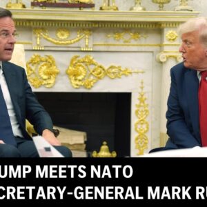 Trump sa stretáva s generálnym tajomníkom NATO Markom Ruttem v Oválnej pracovni