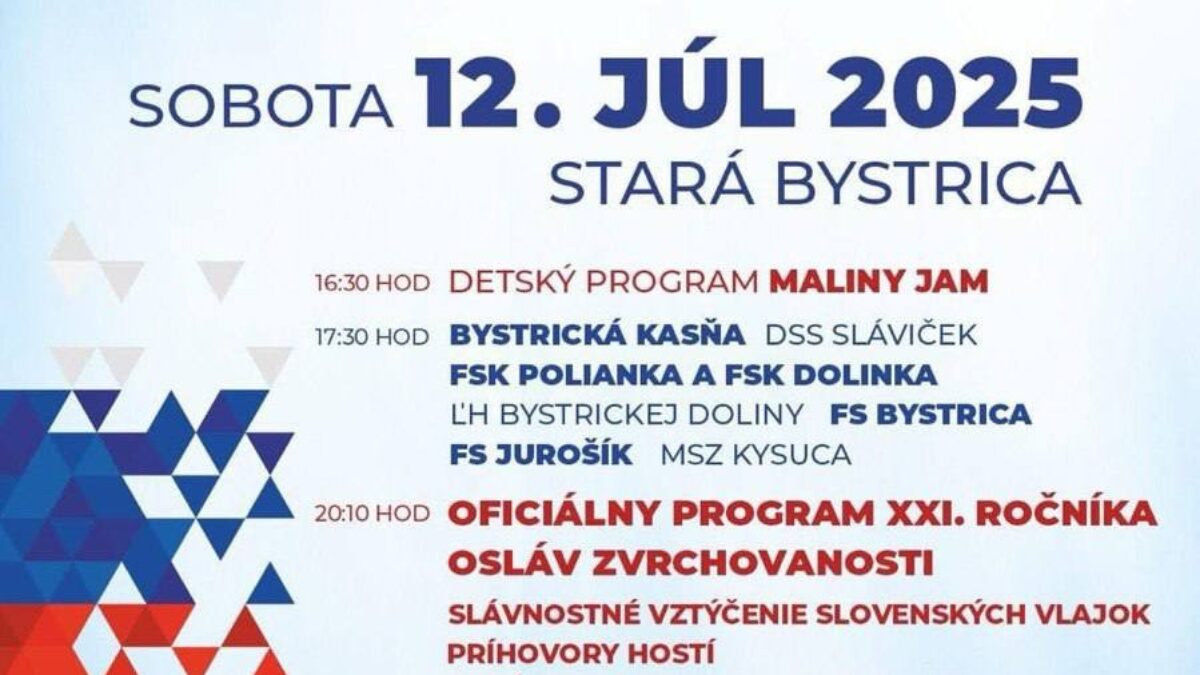 Oslavy zvrchovanosti Stará Bysrica 12. 7. 2025