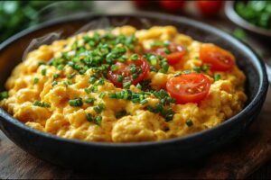 Vegánska praženica z cícerovej múky – Najlepší recept bez vajec!