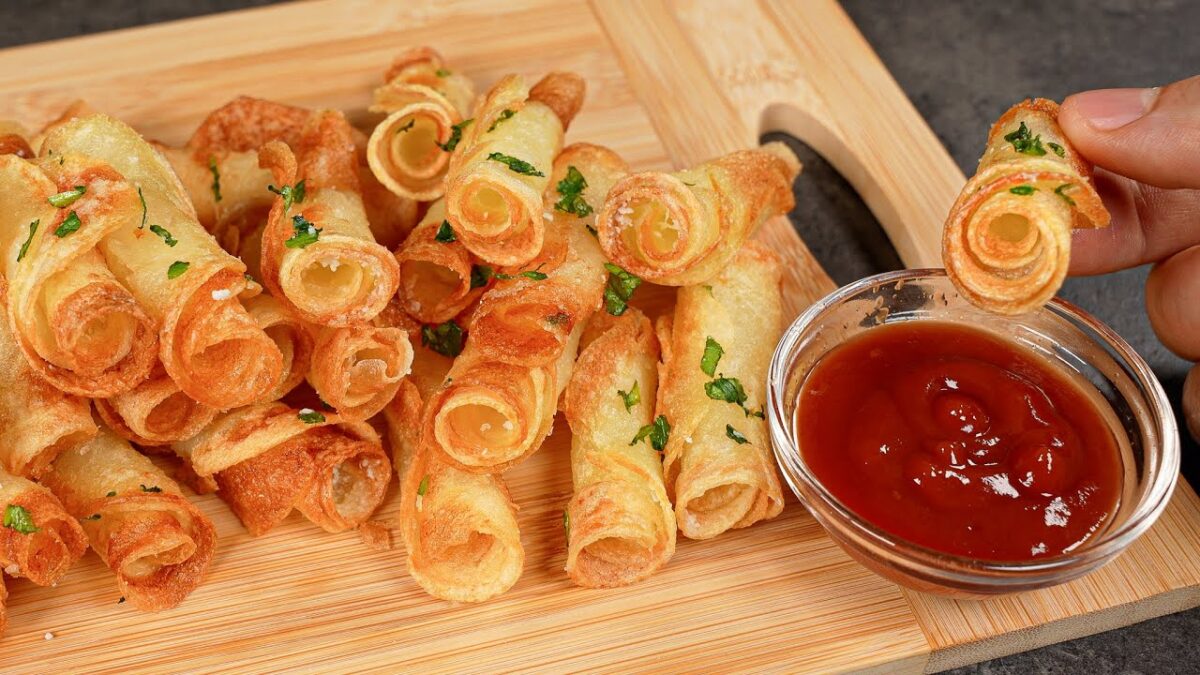 Len 2 ingrediencie! Chrumkavé zrolované zemiaky!