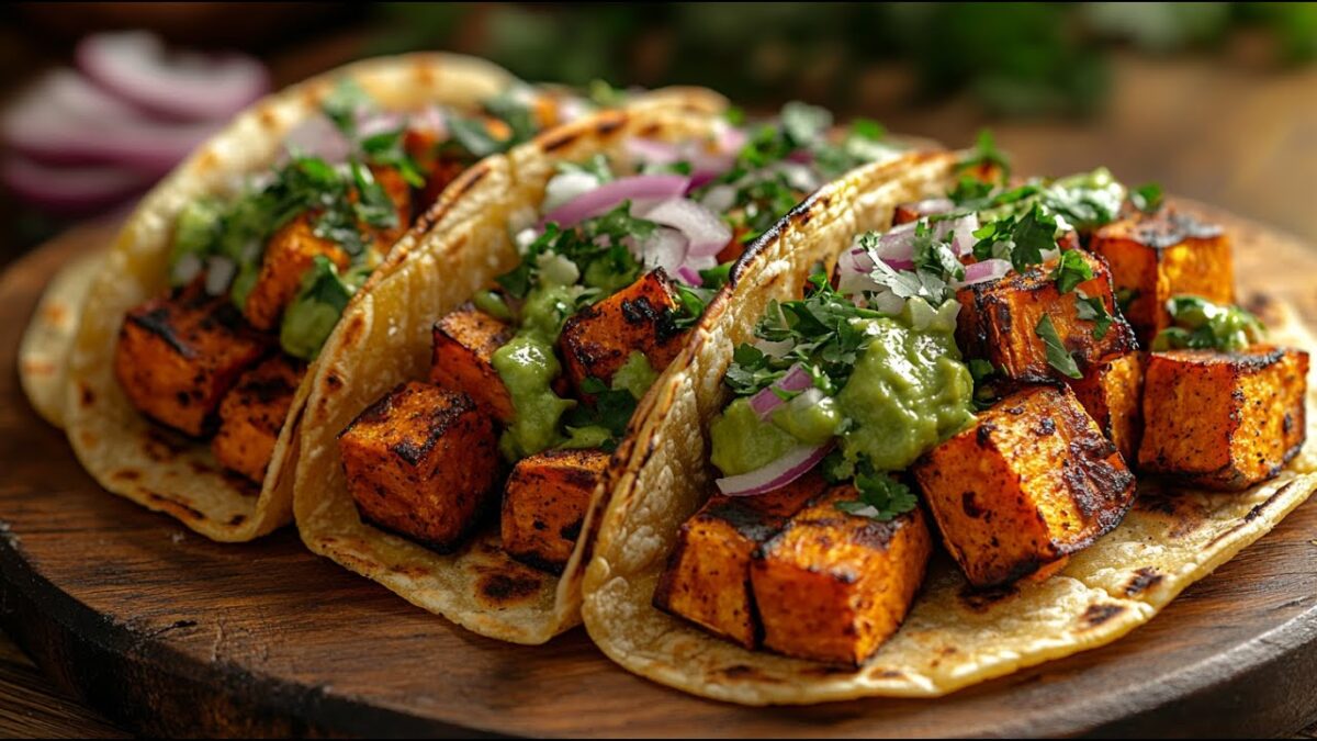 Vegánske tacos so sladkými zemiakmi!