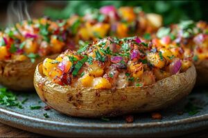 Vegán plnené pečené zemiaky – Jednoduché, Zdravé a Krémové! Recept na zdra...
