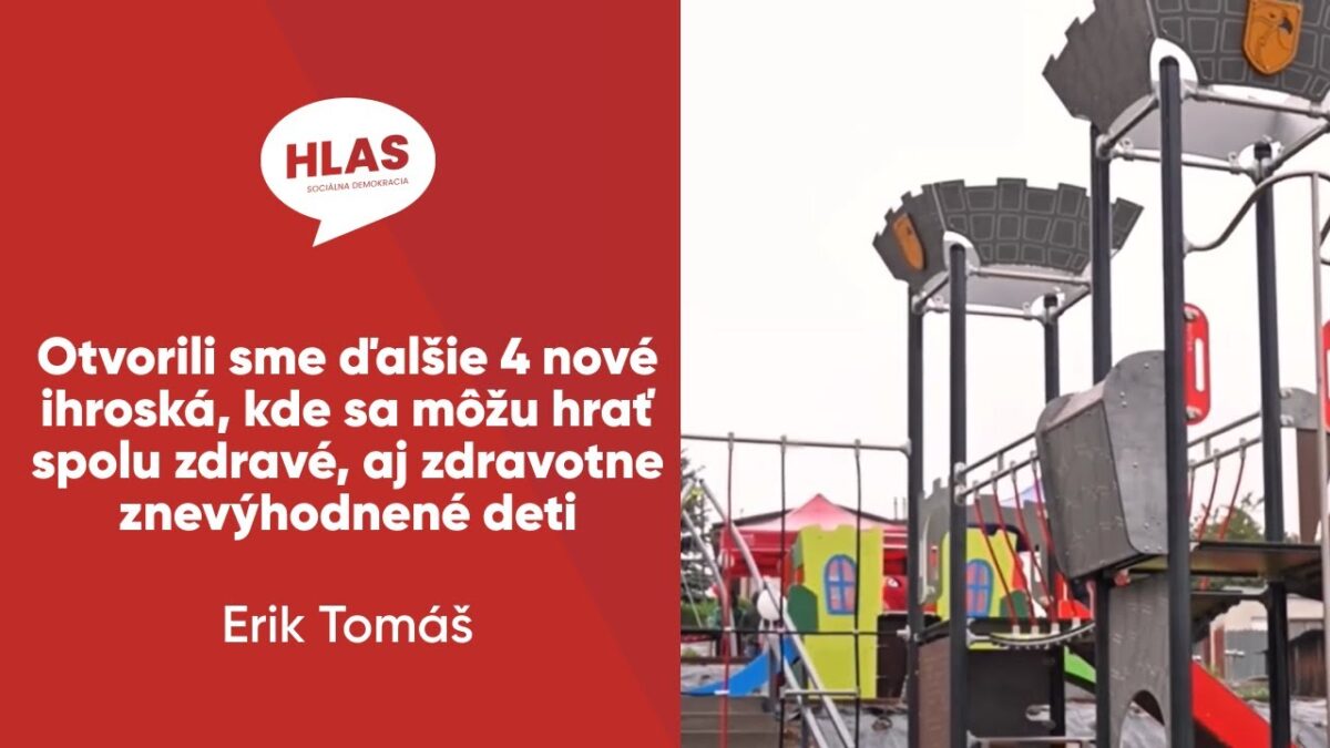 Levoča, Trebišov, Hudcovce a Turcovce – 4 nové ihriská pre všetky deti