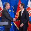 Tlačová konferencia ministra Juraja Blanára a podpredsedu vlády Čiernej Hory Fil...