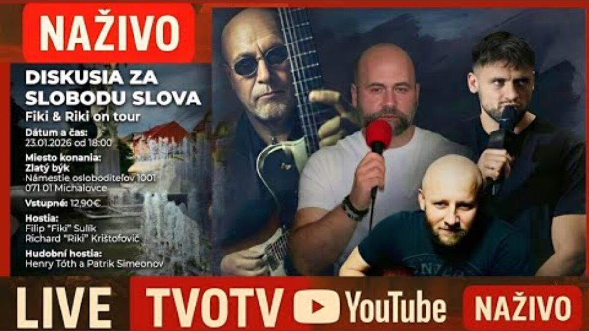 NAŽIVO :Diskusia za slobodu slova. Filip „Fiki“ Sulík a Richard „Riki“ Krištofovič | TVOTV