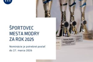 Mesto Modra: ŠPORTOVEC MESTA MODRY ZA ROK 2025