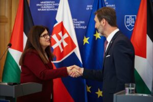 Tlačová konferencia ministra a ministerky zahraničných vecí Slovenska a Palestín...